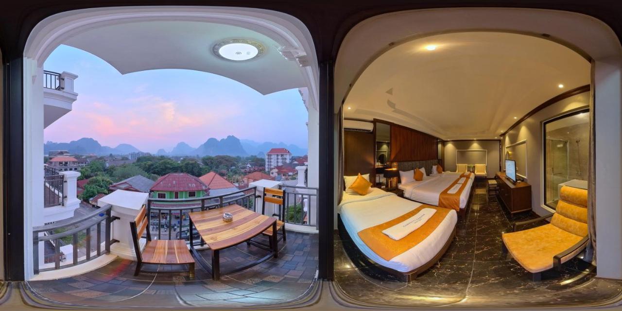 Confetti Garden Hotel Vang Vieng Bagian luar foto